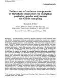 Báo cáo sinh học: Estimation of variance components of threshold characters by marginal posterior modes and means via 