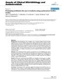 Báo cáo sinh học: Evaluating antibiotics for use in medicine using a poloxamer biofilm model