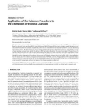 Báo cáo hóa học: Research Article Application of the Evidence Procedure to the Estimation of Wireless Channels