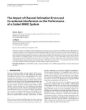 Báo cáo hóa học: The Impact of Channel Estimation Errors and Co-antenna Interference on the Performance of a Coded MIMO System