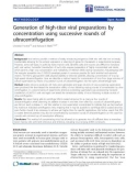 Báo cáo sinh học: Generation of high-titer viral preparations by concentration using successive rounds of ultracentrifugation