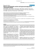 Báo cáo y học: Natural autoantibodies reactive with glycosaminoglycans in rheumatoid arthritis