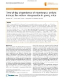 Báo cáo y học: Time-of-day dependence of neurological deficits induced by sodium nitroprusside in young mice