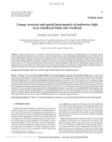 Báo cáo lâm nghiệp: Canopy structure and spatial heterogeneity of understory light in an abandoned Holm oak woodland