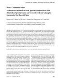 Báo cáo lâm nghiệp: Short Communication Differences in the structure, species composition and diversity of primary and harvested forests on Changbai Mountain, Northeast China