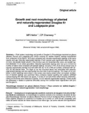 Báo cáo khoa học: Growth and root and morphology of planted naturally-regenerated Douglas fir and Lodgepole pine