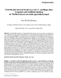 Báo cáo khoa học: Growth and survival in Quercus ilex L. seedlings after irrigation and artificial shading on Mediterranean set-aside agricultural land