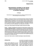 Báo cáo khoa học: Morphological variability of oak stands (Quercus petraea and Quercus robur) in northern Germany