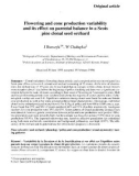 Báo cáo khoa học: Flowering and cone production variability and its effect on parental balance in a Scots pine clonal seed orchard