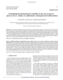 Báo cáo lâm nghiệp: Morphological and functional variability in the root system of Quercus ilex L. subject to conﬁnement: consequences for aﬀorestation