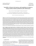 Báo cáo lâm nghiệp: Variability in Populus leaf anatomy and morphology in relation to canopy position, biomass production, and varietal taxon