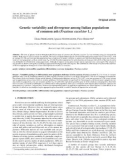 Báo cáo lâm nghiệp: Genetic variability and divergence among Italian populations of common ash (Fraxinus excelsior L.)