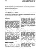 Báo cáo lâm nghiệp: Production and characterization of exocellular in ectomycorrhizal fungi proteases