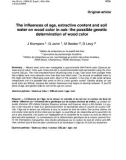 Báo cáo khoa học: The influences of age, extractive content and soil water on wood color in oak: the possible genetic determination of wood color