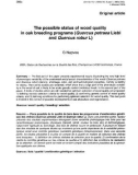 Báo cáo khoa học: The article in possible status of wood quality oak breeding programs (Quercus petraea Liebl and Quercus robur L)