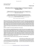 Báo cáo lâm nghiệp: Silviculture-driven vegetation change in a European temperate deciduous forest