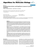 Báo cáo sinh học: Evaluating deterministic motif significance measures in protein databases