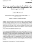 Báo cáo khoa học: Variation of vessel lumen diameter in radial direction as an indication of the juvenile wood growth in oak