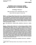 Báo cáo khoa học: Variations de la croissance radiale de Quercus ilex L en fonction du climat