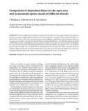 Báo cáo lâm nghiệp: Comparison of deposition fluxes on the open area and in mountain spruce stands of different density