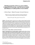 Báo cáo lâm nghiệp: properties of Norway spruce timber. Comparison between fast- and slow-grown stands and influence of radial position of sawn timber