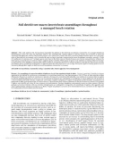 Báo cáo lâm nghiệp: Soil detritivore macro-invertebrate assemblages throughout a managed beech rotation