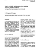 Báo cáo lâm nghiệp: Hourly and daily variations of xylem sapflow in sweet chestnut coppices using a thermal measurement method