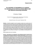 Báo cáo khoa học: An evaluation of decapitation as a method for selecting clonal Quercus petraea (Matt) Liebl with different branching intensities