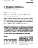 Báo cáo khoa học: The study of tree fine root distribution and dynamics using a combined trench and observation window method