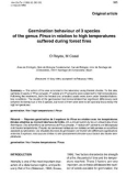 Báo cáo khoa học: Germination behaviour of 3 species of the genus Pinus in relation to high temperatures suffered during forest fires