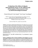 Báo cáo khoa học: Evaluation of the effects of climatic and nonclimatic factors on the radial growth of Yezo spruce (Picea jezoensis Carr) by dendrochronological methods