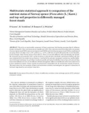 Báo cáo lâm nghiệp: Multivariate statistical approach to comparison of the nutrient status of Norway spruce (Picea abies [L.] Karst.) and top-soil properties in differently managed forest stands