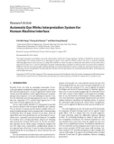 Báo cáo hóa học: Research Article Automatic Eye Winks Interpretation System for Human-Machine Interface