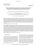 Báo cáo lâm nghiệp: Genetic variation and genotype by environment interactions of juvenile wood chemical properties in Pinus taeda 