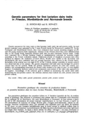 báo cáo khoa học: Genetic parameters for first lactation dairy traits in Friesian, Montbéliarde and Normande breeds