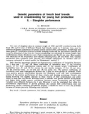 báo cáo khoa học: Genetic parameters of french beef breeds used in crossbreeding for young bull production II. - Slaughter performance