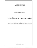 Luận văn Thạc sĩ Văn học Việt Nam: Trường ca Thanh Thảo