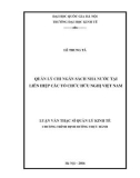 Luận văn Thạc sĩ Quản lý kinh tế: Quản lý chi ngân sách nhà nước tại Liên hiệp các tổ chức hữu nghị Việt Nam