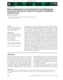 Báo cáo khoa học: Brain angiogenesis in developmental and pathological processes: therapeutic aspects of vascular endothelial growth factor