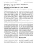 Báo cáo khóa học: Comparison of native and recombinant chlorite dismutase from Ideonella dechloratans