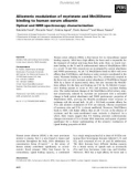 Báo cáo khoa học: Allosteric modulation of myristate and Mn(III)heme binding to human serum albumin Optical and NMR spectroscopy characterization