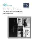 FdA fashion and textile design skills 2015-2017 course handbook