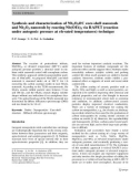 Báo cáo hóa học: Synthesis and characterization of Nb2O5@C core-shell nanorods and Nb2O5 nanorods by reacting Nb(OEt)5 via RAPET (reaction under autogenic pressure at elevated temperatures) technique