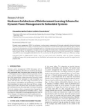 Báo cáo hóa học: Research Article Hardware Architecture of Reinforcement Learning Scheme for Dynamic Power Management in Embedded Systems