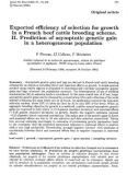 Báo cáo sinh học: Expected efficiency of selection for growth in a French beef cattle breeding scheme. II. Prediction of asymptotic genetic gain in a heterogeneous population