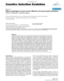 Báo cáo sinh học: Effects of pedigree errors on the efficiency of conservation decisions