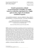 Báo cáo sinh học: Genetic parameters related to environmental variability of weight traits in a selection experiment for weight gain in mice; signs of correlated canalised response