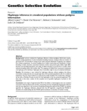 Báo cáo sinh học: Haplotype inference in crossbred populations without pedigree information