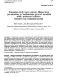 Báo cáo sinh học: Bayesian inference about dispersion parameters of univariate mixed models with maternal effects: theoretical considerations