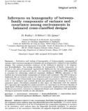 Báo cáo sinh học: Inferences of betweenfamily components of variance and covariance among environments in balanced cross-classified designs